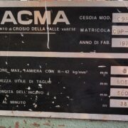 Cesoia  Sacma 6050 x 8 Usata